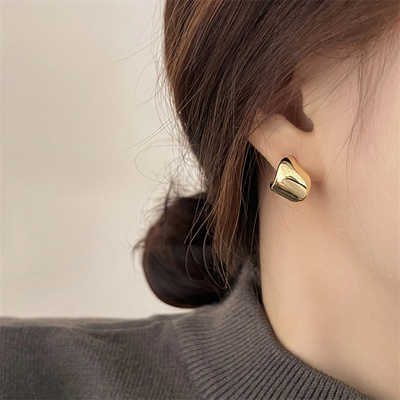 复古不规则金属耳钉2023新款
