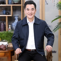 Mùa xuân và mùa thu Cha trung niên nam Mùa xuân và mùa thu 2019 Áo khoác mới của cha Lapel Áo khoác nam trung niên - Mùa xuân các kiểu áo sơ mi họa nữ đẹp