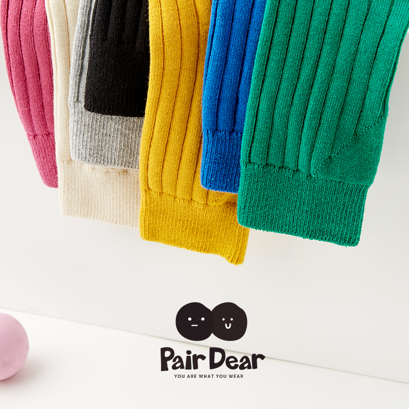 「PairDear黑标」100%棉儿童袜子