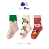 「春秋款 抗菌防臭吸汗 」女童袜子中筒儿童宝宝无骨纯棉A类冬季