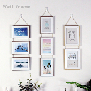 创意挂墙相框6寸7寸加打印照片儿童写真婚纱墙面装 饰连体组合像框