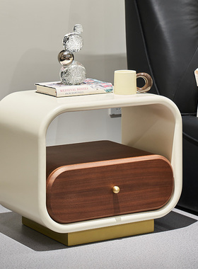 LLYARSS利亚斯现代简约主次卧白色床头柜烤漆床头柜YS