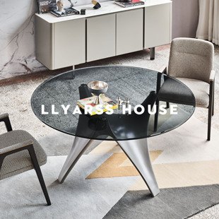 现代简约轻奢家用小户型简易餐桌 LLYARSS利亚斯 圆形餐桌