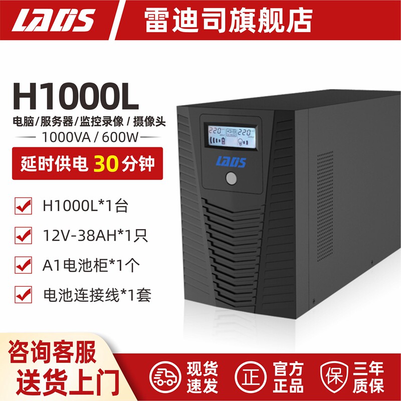 雷迪司ups电源H1000L延时30分钟