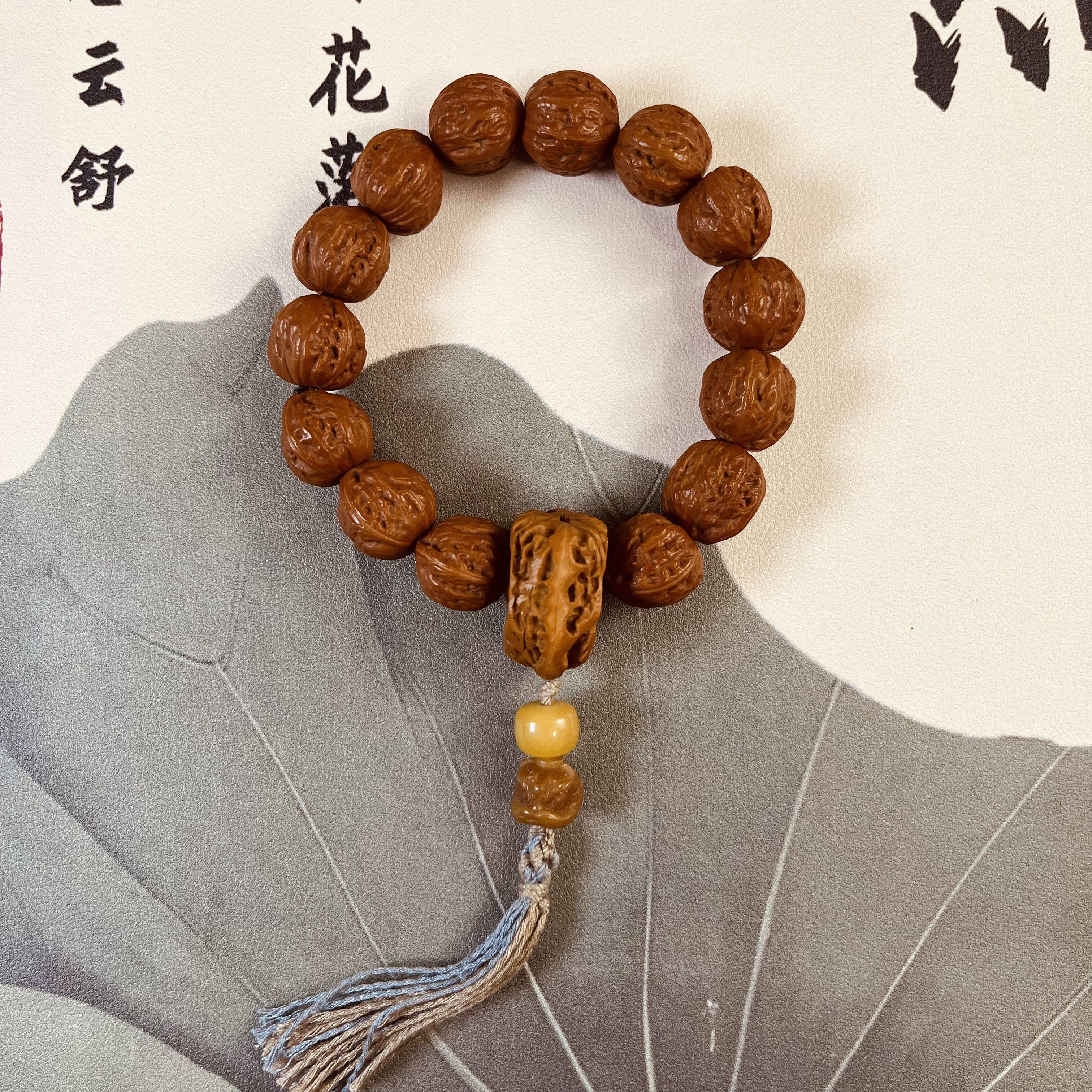 小核桃原籽野生秋子京八棱锈花鞋文玩把玩手持男女DIY设计素圈