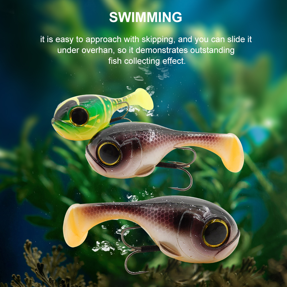 三锚钩路亚假饵仿真涂装T尾