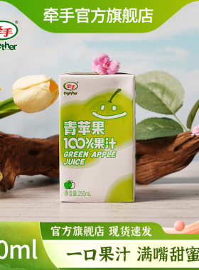 牵手果汁饮料青苹果汁6盒/10盒/24盒果汁纯果汁整箱