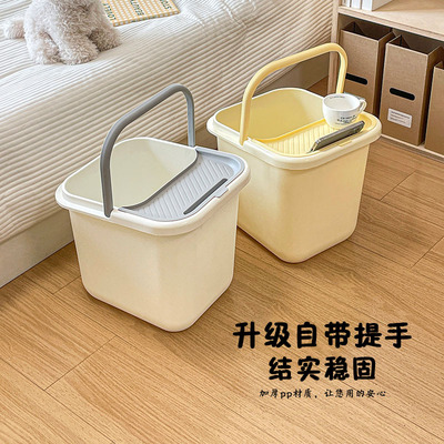 北欧风格泡脚桶洗脚桶家用宿舍过小腿洗脚按摩儿童女士便捷保温盆