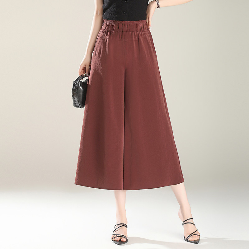 2025夏新款阔腿裤女高腰显瘦直筒裤宽松休闲百搭垂感百搭七分裤裙