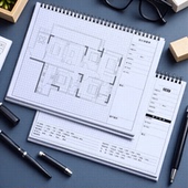 设计师量尺专用本A4全屋定制量房本室内设计量尺本图纸绘图测量本