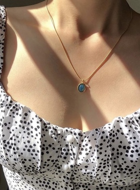 清仓价 现货 To Vesper inodore 复古 圆形宝石镶嵌吊坠项链