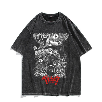 潮流DeathNote复古设计感街头T恤