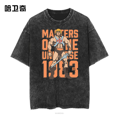 983宇宙的巨人希曼Masters of the Universe水洗纯棉印花短袖T恤