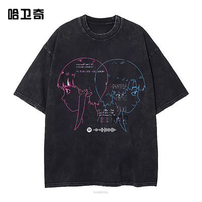Anime Serial Experiments Lain Oversized T-Shirt Men Graphic