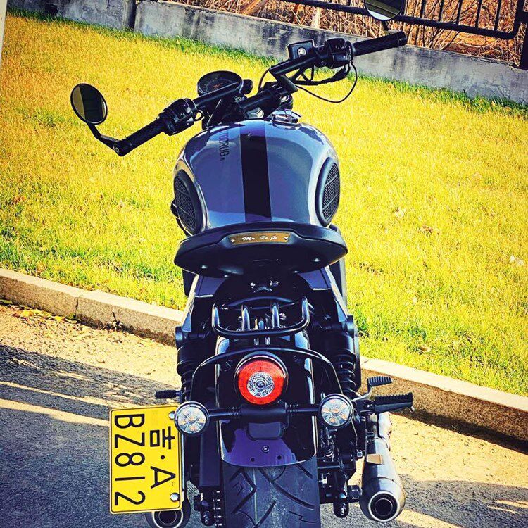 适用于凯旋Bobber T100 Street Speed复古改装手把镜车把后视镜