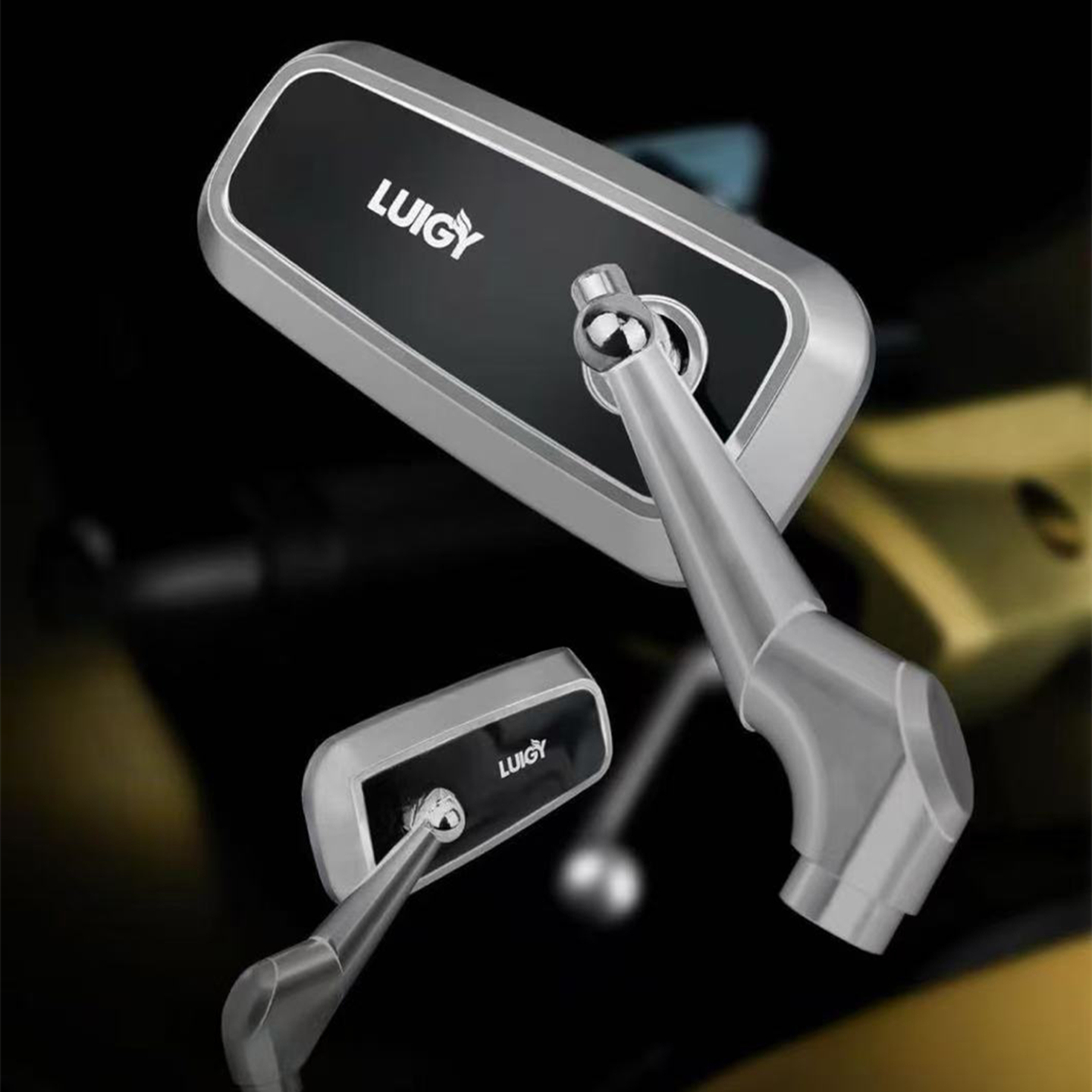 适用春风150AURA铝合金改装后视镜 济南铃木 US125通用反光镜配件