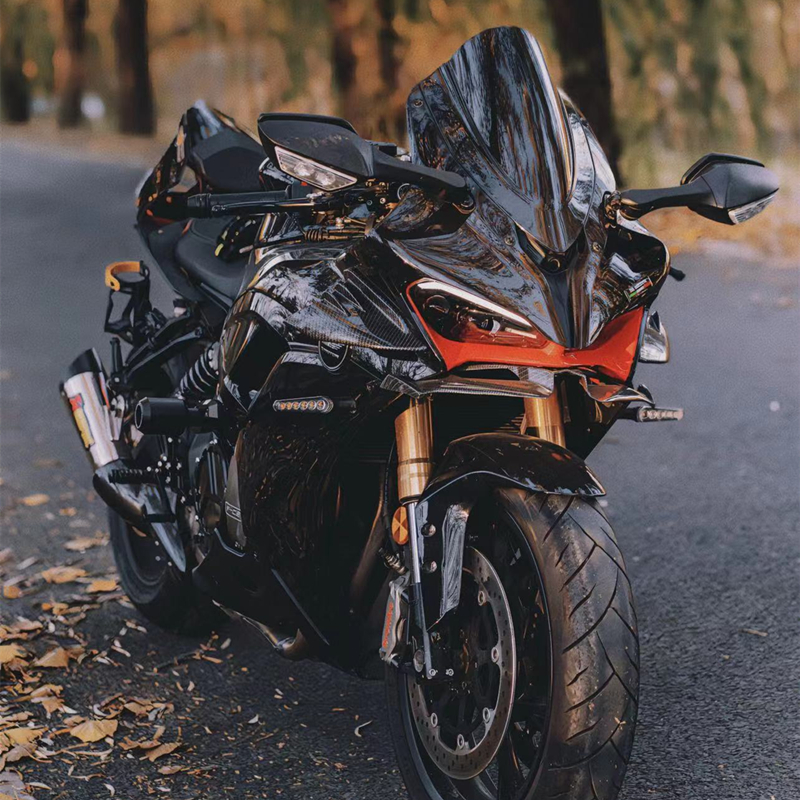 适用春风450SR 250SR跑车改装后视镜 赛600赛400防赛转向灯反光镜