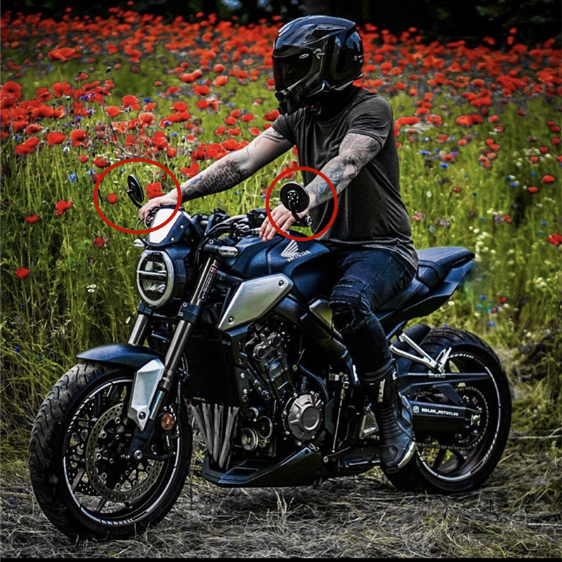 适用于本田Wing CB300R CB400X/F摩托车改装车把后视镜手把反光镜