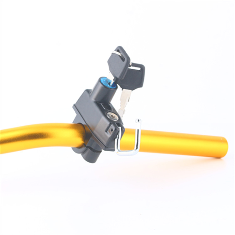 适用于贝纳利改装件金鹏TRK502X黄龙BN600通用头盔车把防盗锁