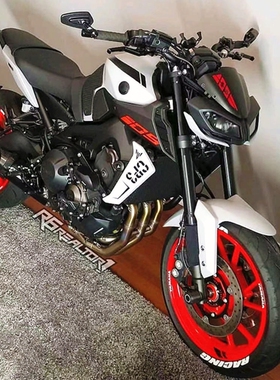 适用雅马哈MT09 FZ09 XSR900 Tracer900改装手把后视镜端子反光镜