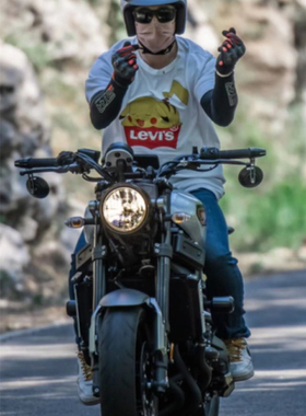 适用雅马哈XSR900 XSR700 XSR155复古车改装手把后视镜车把反光镜