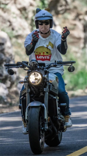 适用雅马哈复古后视镜