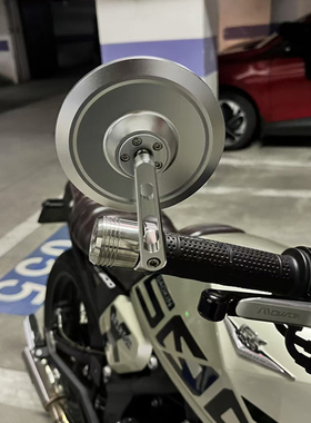 赛科龙AQS/RA401改装手把镜铝合金凸面镜黑旗500闪300S高清车把镜