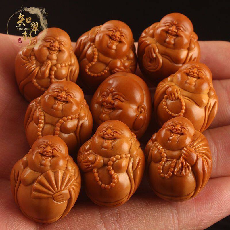大橄榄手串弥勒苏工八宝弥勒佛大籽手工核雕文玩八大雕刻手链男女