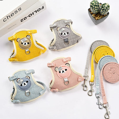 背心式狗狗牵引绳泰迪大小型犬宠物胸背带狗链遛狗绳宠物用品