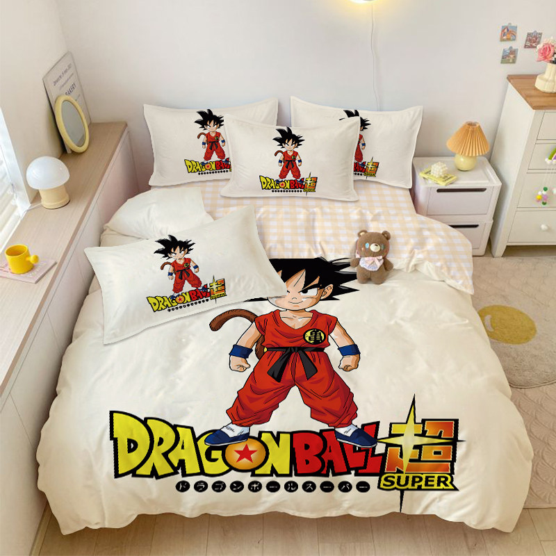 卡通七龙珠悟空纯棉四件套超级赛床品套件/四件套/多