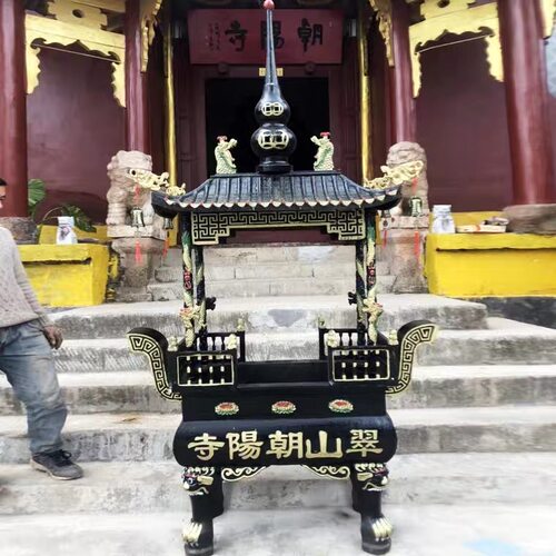 铸铁长方形四龙柱金光