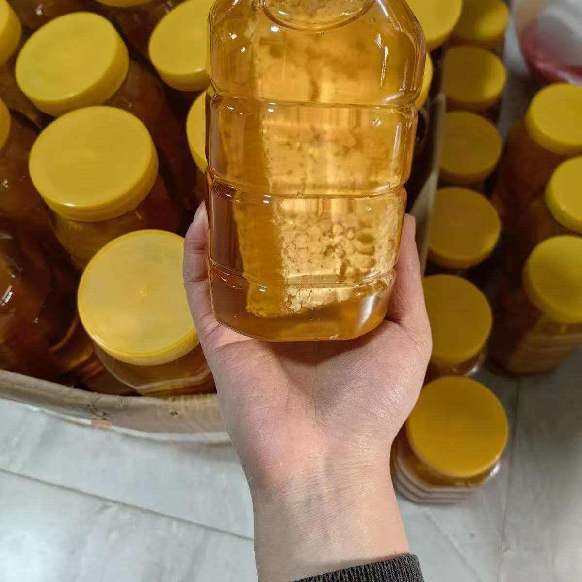 （嚼着吃的蜂蜜）蜂巢蜜野花正宗天然图蜂蜜百花蜜瓶装深山真蜂蜜