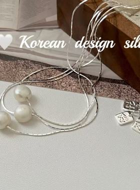 S925银极简风百搭天然珍珠项链