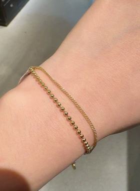 S925银韩版小众风双层豆豆链