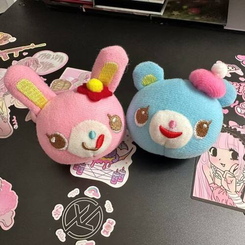 日系粉色钢琴兔毛绒发圈mezzopiano头绳发绳可爱软萌系女儿服配饰