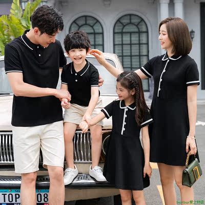 Family Matching t-shirt2023夏中小童短袖套装 童装亲子装夏装t
