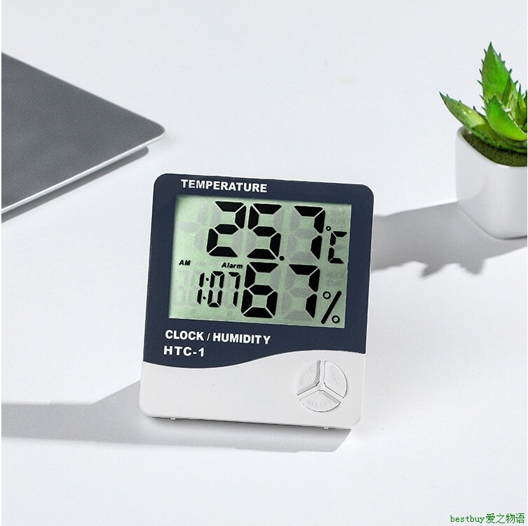 Clock Digital Alarm大屏幕家用温度计温湿度计 高精度室内电子温