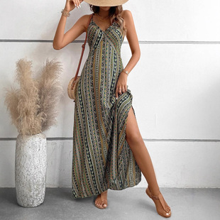 2026 spring summer bohemian women maxi dress woman chiffon裙