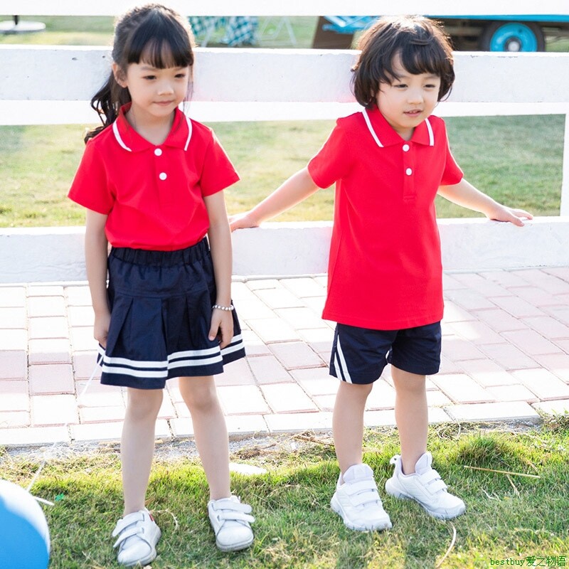 Family Matching t-shirt新款幼儿园服班服 夏季短袖棉质儿童休闲