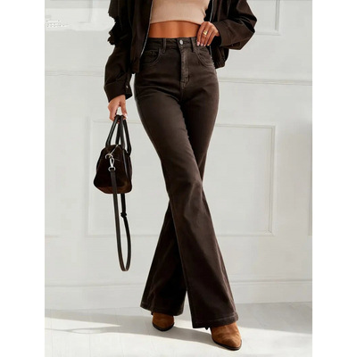 latest low rise jeans new denim pants trousers2026潮流深咖色