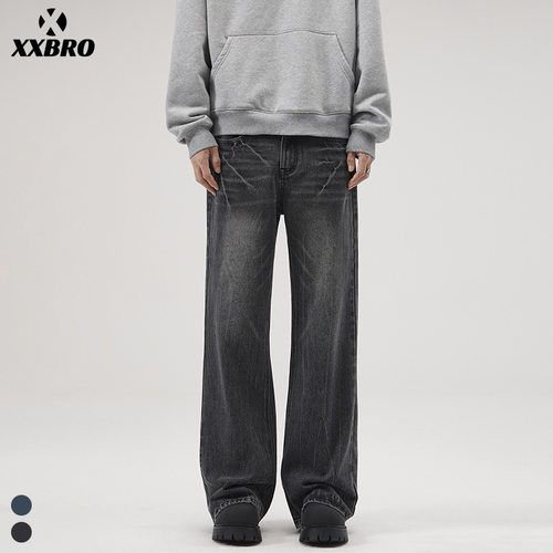 Loose Jeans Versatile Denims Pants Baggy Trousers沐希服装#