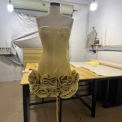 party dress women strapless slim bodycon sundress elegant