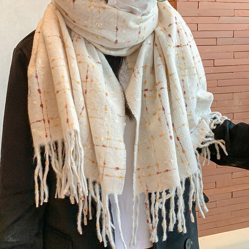 women scarf新款仿羊绒软糯流苏披肩女士秋冬百搭学生加厚围脖