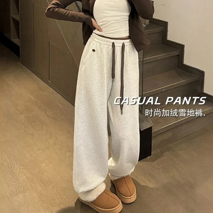 女春季 pants 2025新款 highwaist loose 撞色高腰women 韩系egg卫裤