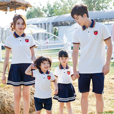 Family Matching t-shirt一家四口亲子装套装夏季中小学生校服幼