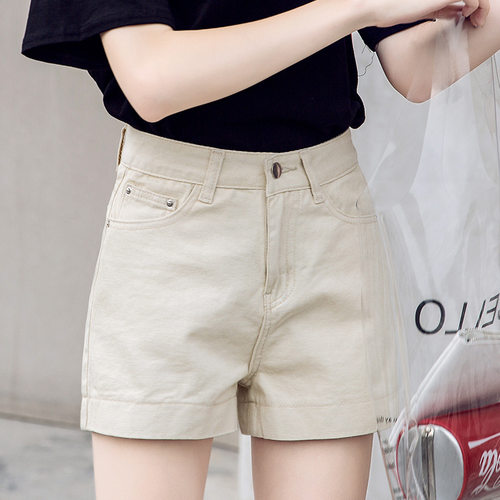美式短裤女loose jeans shorts versatile denims pants trousers