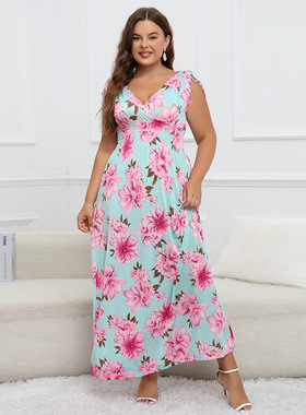 fashion womens dress v neck seaside vacation 热销新款感黑白