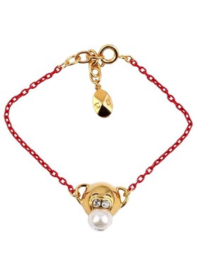 韩配饰珍珠可爱小猴子手链女红色精品手链百搭时尚特价全新