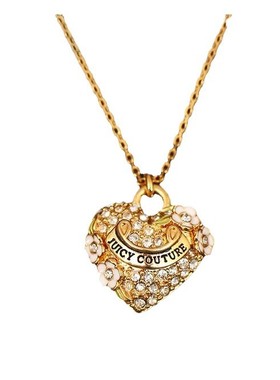 爱心项链铜镀18K真金锁骨女士