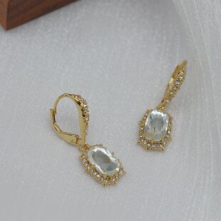 轻奢出口A*B鬼才设计师合金包金小巧精致满钻宝石女耳环